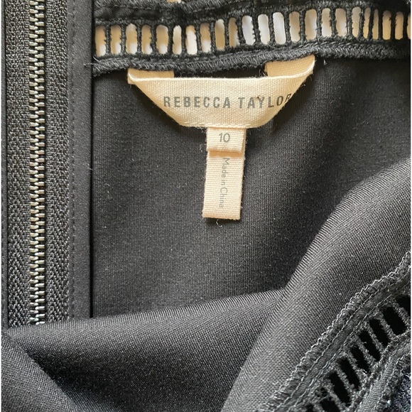 Rebecca Taylor Lace Combo Black Dress size 10 - Picture 8 of 8